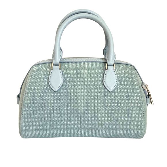 Kate Spade Blue Sparkly Beaded Texture Satchel Handbag Top Handle Bag - Picture 6 of 11
